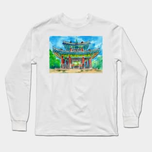 Korean Buddhist Shrine Long Sleeve T-Shirt